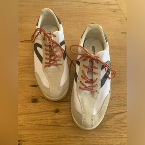 Tretorn Rawlins 2 Sneakers Shoe White Blue Red Suede Women’s 8 Preloved